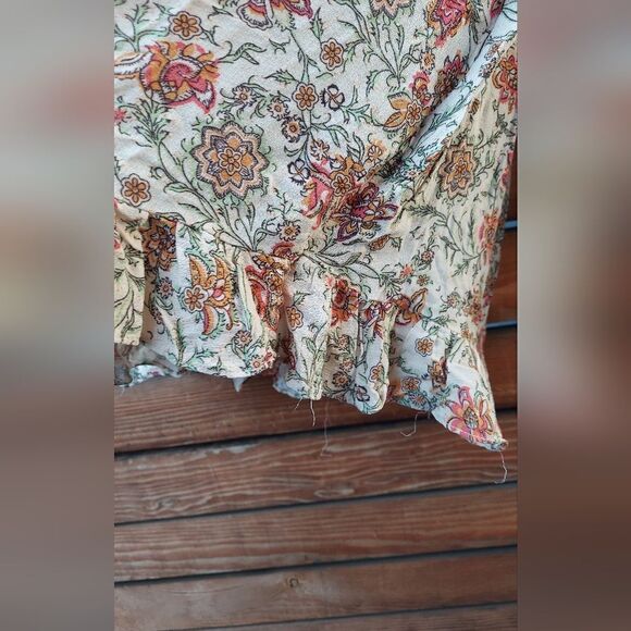 [NWT] Cynthia Rowley Flower Print Ruffle Blouse Size S - Picture 5 of 9